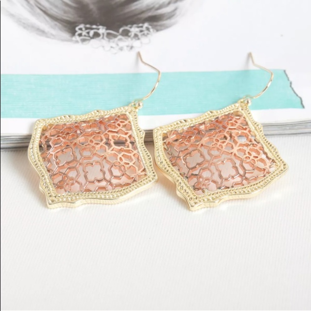 Kendra Scott Kirsten Filigree Dangle Earrings NEW - Picture 7 of 7